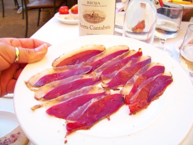 Snails and duck prosciutto.