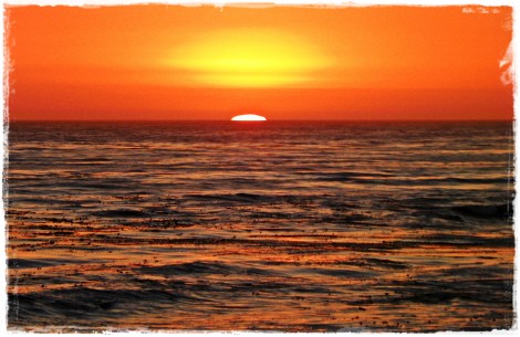 Breathtaking sunset in Cambria, CA.