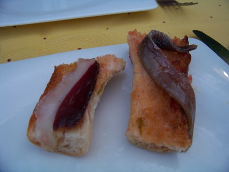 Pan con Catalan with Duck Prosciutto and Anchovy - Madremanya, Catalan