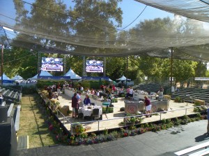 The Cookoff Theater, complete with 2 big screens.