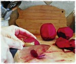 peeling beets