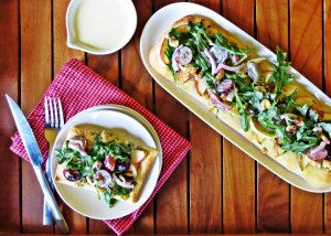 Waldorf Flatbreads with Fennel, Blue Cheese and Arugula 